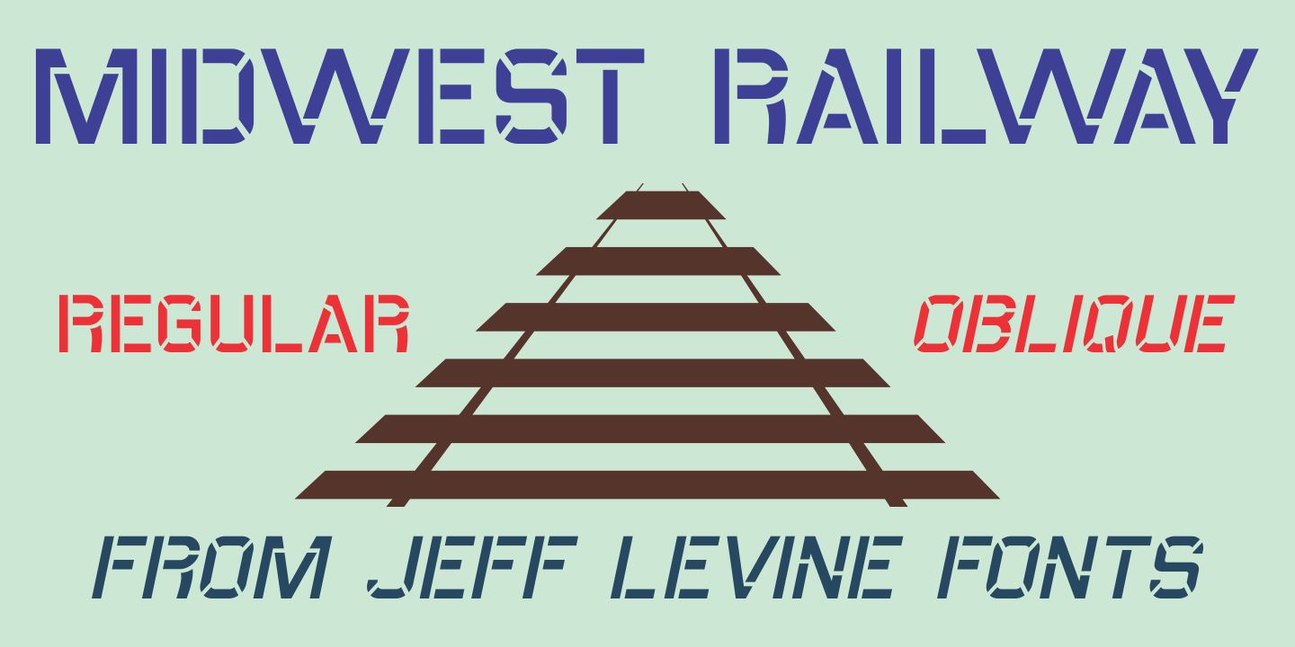 Ejemplo de fuente Midwest Railway JNL Oblique